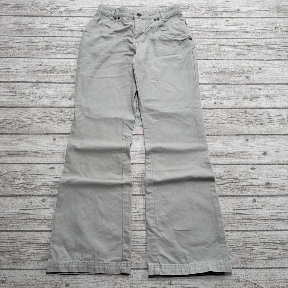 Columbia Sportswear Pants Youth 12 Gray Wide Leg Canvas Hiking Utility Gorpcore